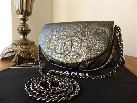 chanel messenger half moon bronze gold caviar leather shoulder bag|Messenger Bags .